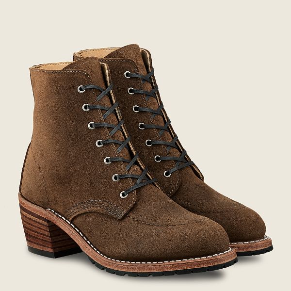 レッド ウィング(Red Wing) Clara - ヒールアキャンポレザー ブーツ レディース クローブ JP17862